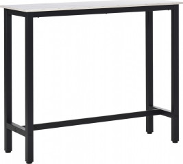 Barový stůl s mramorovým vzhledem, 120 x 40 x 100 cm | bílý + černý č.1