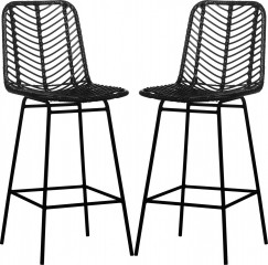 Sada 2 barových židlí, 42,5 x 52 x 102 cm | černé č.1