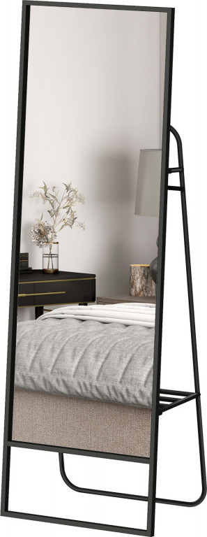 Celoplošné zrcadlo 157 x 50 cm | černé