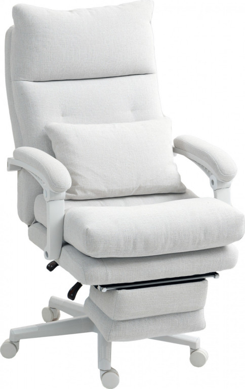 Ergonomická kancelářská židle s bederní opěrkou | krémově bílá