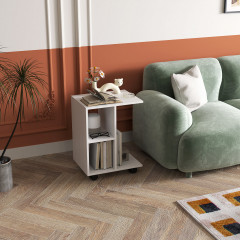 Odkládací stolek ve tvaru C | bílý č.1