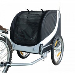 Prívesný vozík za bicykel pre psa | bielo-čierny č.2