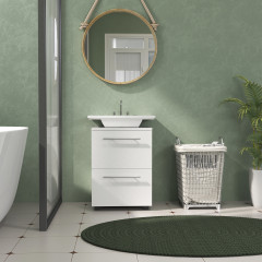 Spodní skříňka pod umyvadlo 41,5 x 35,5 x 59 cm | bílá č.1