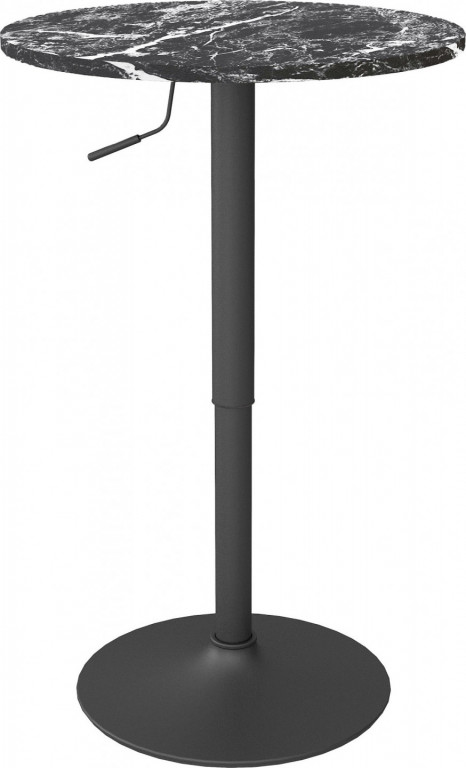 Elegantní barový stůl s mramorovým efektem | černý