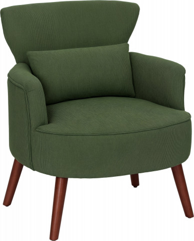 Čalouněné křeslo s manšestrovým vzhledem | zelené č.2