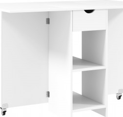 Rozkládací jídelní stůl, 114,5 x 70 x 75 cm | bílý č.1