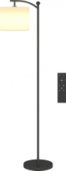 Stmívatelná stojací lampa s látkovým stínítkem | černá č.1
