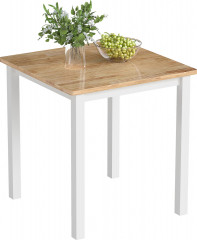 Jídelní stůl 69 x 69 cm | bílo-přírodní č.1