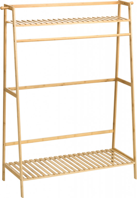 Šatní skříň se 2 policemi 114 x 40 x 139 cm | přírodní