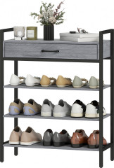 Kovový botník, 70 x 30 x 87,6 cm | šedý č.1