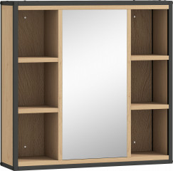 Koupelnová skříňka se zrcadlem, 60 x 16 x 58,5 cm | dub č.1