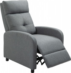 Relaxační TV křeslo s pružinovým jádrem | šedé č.1