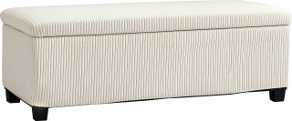 Čalouněná lavice s úložným prostorem, 112 x 42 x 40 cm | béžová č.1