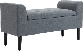 Lavice s úložným prostorem, 116 x 44 x 58 cm | světle šedá č.1