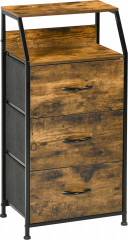 Látková skříňka se 3 zásuvkami | rustikálně hnědá č.1