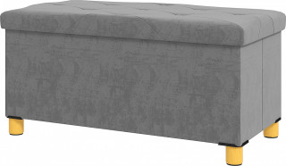 Lavice s úložným prostorem, 76 x 38 x 38 cm | šedá č.1