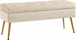 Lavice s úložným prostorem, 102 x 35 x 43 cm | béžová č.1