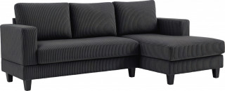 Rohová sedací souprava, 214 x 134 x 87 cm | tmavě šedá č.1