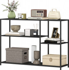 Konzolový stolek se 4 policemi, 110 x 30 x 75 cm | černý č.1