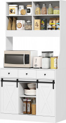 Vysoká kuchyňská skříňka, 93,5 x 40 x 180 cm | bílá