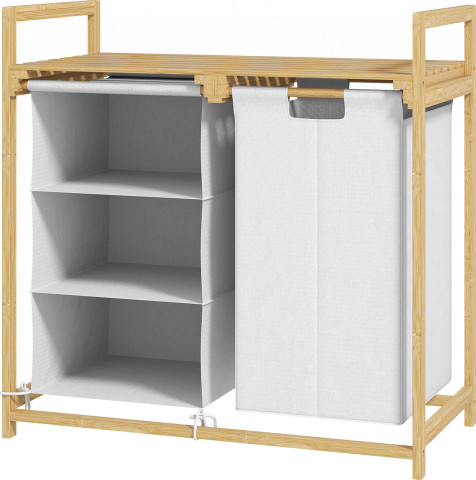 Koš na prádlo se 4 přihrádkami | bílý č.3