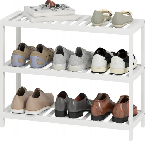 Bambusový botník se 3 úrovněmi | bílý č.3