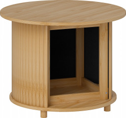 Bambusový konferenční stolek, průměr 60 cm | přírodní č.1