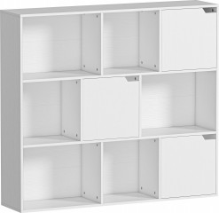 Regál s 9 přihrádkami, 106 x 24 x 95 cm | bílý č.1