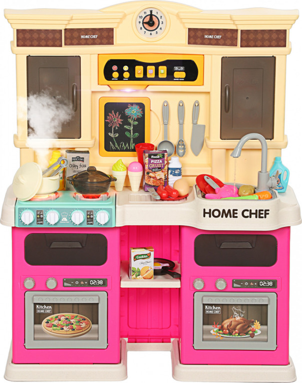 Dětská kuchyňka na hraní s tekoucí vodou | růžová