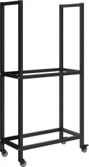 Stojan na palivové dřevo pro interiér, 60 x 30 x 119 cm | černý Stojan na palivové dřevo pro interiér, 60 x 30 x 119 cm | černý