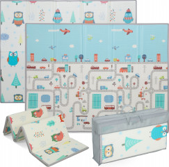 Skládací podložka na hraní pro děti, 146,5 x 195 x 1,5 cm | vícebarevná č.1