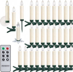 Vánoční svíčky na stromeček 30 LED | teplá bílá
