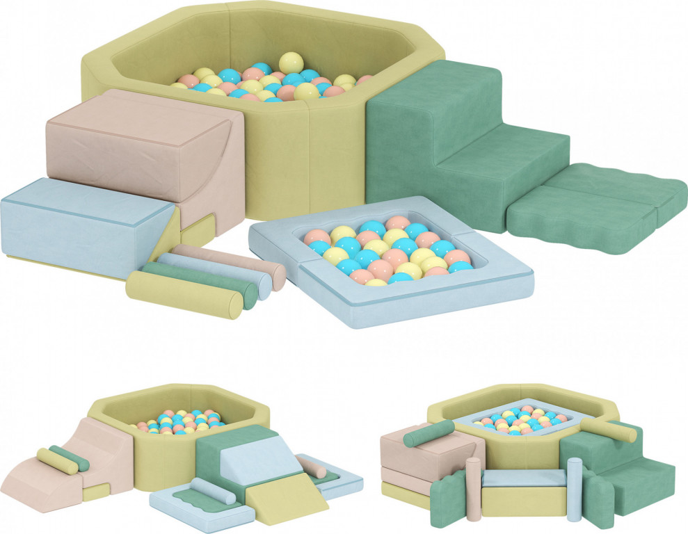 Pěnové stavební bloky, 15 kusů | vícebarevné