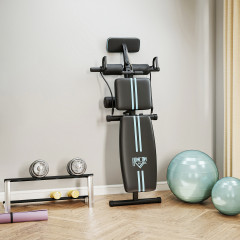 Skládací nastavitelná posilovací lavice | černo-modrá č.1