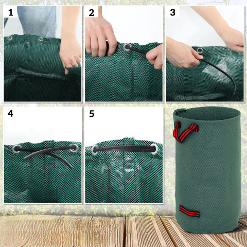 Zahradní pytle 3x120 litrů | zelené č.5