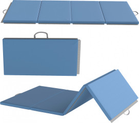 Skládací gymnastická podložka 240 x 120 x 5 cm | světle modrá č.1