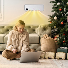 Ventilátorové topidlo pro montáž na stěnu | bílé + stříbrné č.1