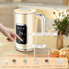 Sada topinkovače a rychlovarné konvice | Krémová + stříbrná č.3