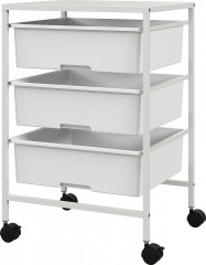 Servírovací vozík se 3 policemi 40,8 x 33,5 x 6,5 cm | bílý