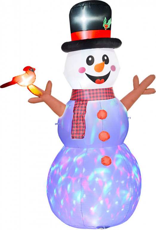 Nafukovací vánoční dekorace, sněhulák 2,4 m | vícebarevná