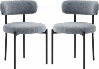 2 moderní jídelní židle | šedé č.1