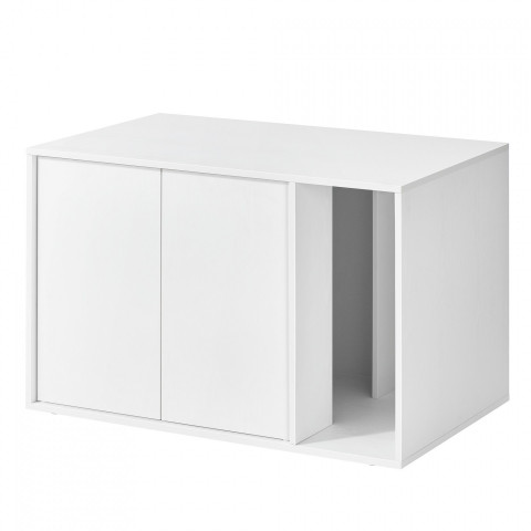 Kočičí skříňka s dvířky 80 x 50 x 50 cm | bílá č.4