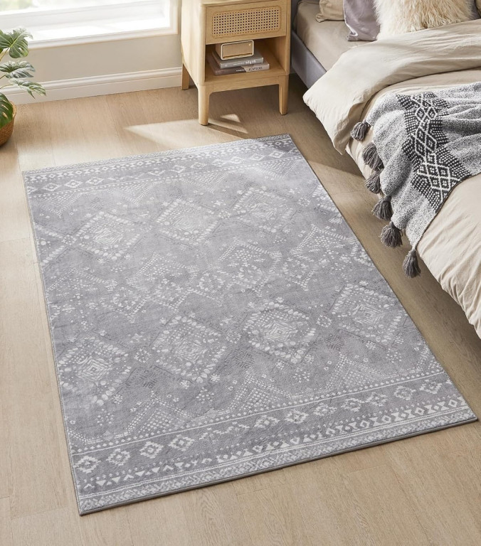 Protiskluzový koberec 120 x 170 cm | šedý