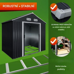 Zahradní domek 196x132x188cm | antracit č.3
