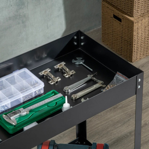 Dílenský vozík 84,5 x 38 x 84 cm | černý č.5