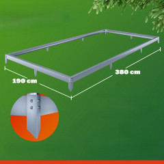 Ocelový základ pro skleník 380x190x12cm | pozinkovaný č.2