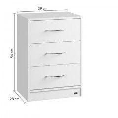 Noční stolek Eloise 2 ks 54x39x28cm LED | bílý č.3