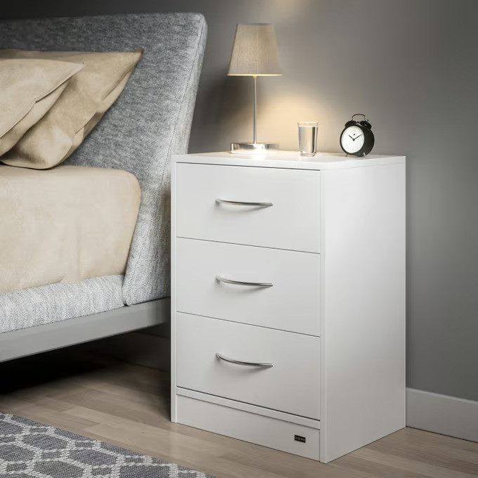 Noční stolek Eloise 2 ks 54x39x28cm LED | bílý