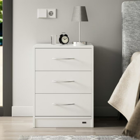 Noční stolek Eloise 2 ks 54x39x28cm LED | bílý č.2