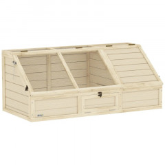 Dřevěný domek pro želvy 120 x 55 x 50 cm | přírodní č.2